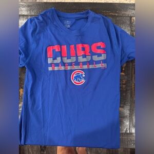 Majestic Blue Cubs Baseball T-Shirt boys large